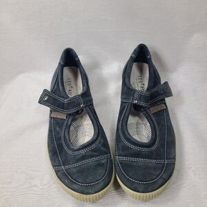 Legero Ladies Blue Suede Mary Jane velcro comfort shoes UK SIZE 6
